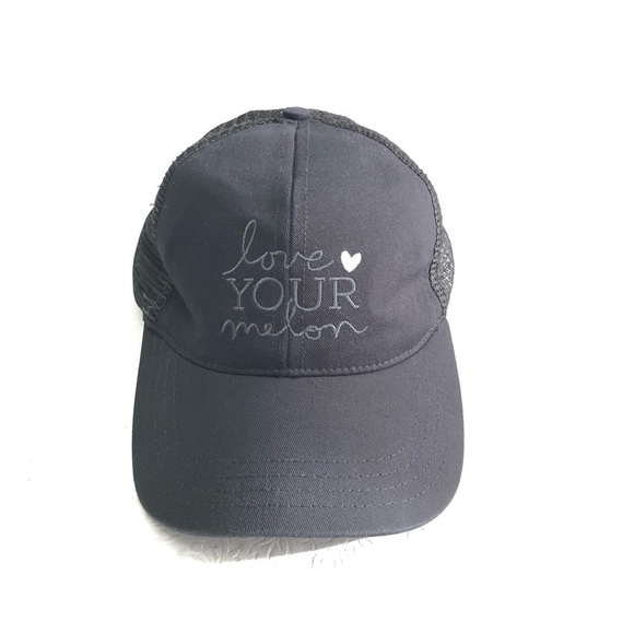Love Your Melon Black Embroidered Trucker Hat Adjust EUC Unisex Adult One Size - Picture 2 of 7
